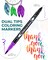 Ohuhu Markers for Adult Coloring Books: 100 Colors Brush Pens Dual Brush Fine Tip Drawing Pens Water-Based Coloring Markers for Calligraphy Bullet Journal with Carrying Case -Maui (Black Package)